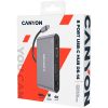 CANYON  8 in 1 USB C hub, with 1*HDMI: 4K*30Hz, 1*VGA, 1*Type-C PD charging port, Max 100W PD input. 3*USB3.0,transfer speed up to 5Gbps. 1*Glgabit Ethernet, 1*3.5mm audio jack, cable 15cm, Al...
