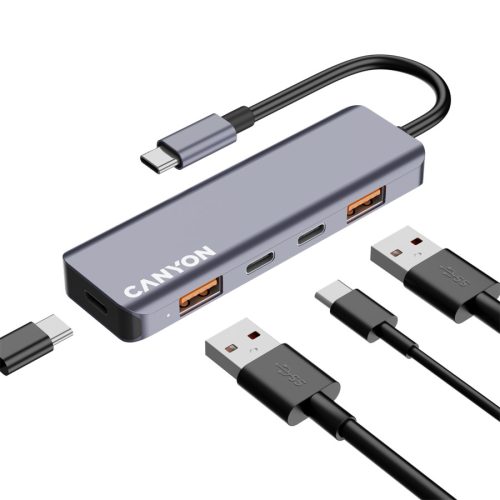 CANYON hub DS-18 5in1 USB-C Grey