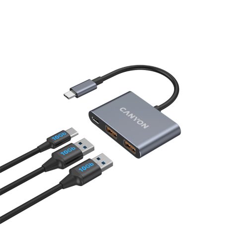 CANYON hub DS-3 3in1 USB-C Dark Grey