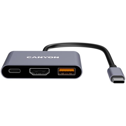 CANYON hub DS-4 3in1 USB-C Grey