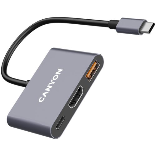 CANYON hub DS-4 3in1 USB-C Grey