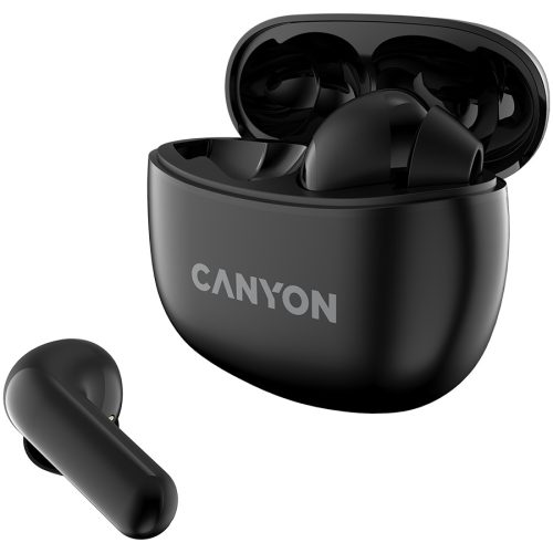 Canyon TWS-5 Bluetooth headset, with microphone, BT V5.3 JL 6983D4, Frequence Response:20Hz-20kHz, battery EarBud 40mAh*2+Charging Case 500mAh, type-C cable length 0.24m, size: 58.5*52.91*25.5...