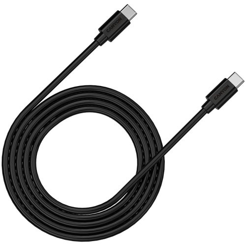 CANYON UC-12, cable 100W, 20V/ 5A, typeC to Type C, 2M with Emark, Power wire :20AWG*4C,Signal wires :28AWG*4C,OD4.5mm, PVC ,black