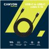 CANYON UC-12, cable 100W, 20V/ 5A, typeC to Type C, 2M with Emark, Power wire :20AWG*4C,Signal wires :28AWG*4C,OD4.5mm, PVC ,black