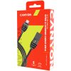 CANYON UM-5 Micro USB 2.0 standard cable, Power & Data output, 5V 2A, OD 3.5mm, metallic Jacket, 1m, gun color, 0.04kg