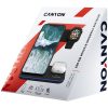 CANYON WS-303 3in1 Wireless charger, with touch button for Running water light, Input 9V/2A, 12V/2A, Output 15W/10W/7.5W/5W, Type c to USB-A cable length 1.2m, 137*103*140mm, 0.195Kg, Black