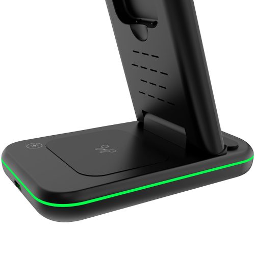 CANYON WS-304, Foldable  3in1 Wireless charger, with touch button for Running water light, Input 9V/2A,  12V/1.5AOutput 15W/10W/7.5W/5W, Type c to USB-A cable length 1.2m, with QC18W EU plug,1...
