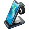 CANYON WS-304, Foldable  3in1 Wireless charger, with touch button for Running water light, Input 9V/2A,  12V/1.5AOutput 15W/10W/7.5W/5W, Type c to USB-A cable length 1.2m, with QC18W EU plug,1...
