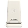 CANYON wireless charger WS-304 15W 2in1 Cosmic Latte