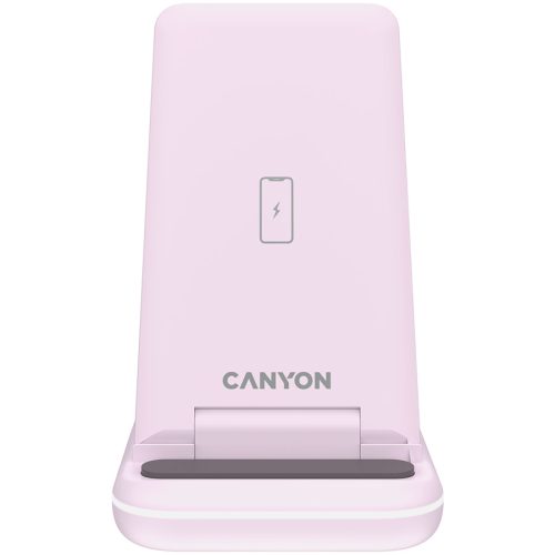 CANYON wireless charger WS-304 15W 2in1  Iced Pink
