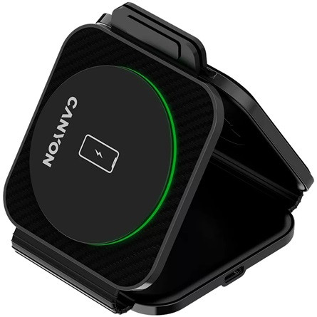 CANYON wireless charger WS-305 15W 3in1 Foldable Black