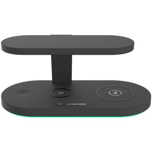 CANYON WS-501 5in1 Wireless charger, with UV sterilizer, with touch button for Running water light, Input QC36W or PD30W, Output 15W/10W/7.5W/5W, USB-A 10W(max), Type c to USB-A cable length 1...