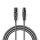 Nedis COTH15012GY15 DMX adapter kábel, XLR 3 tűs dugó, XLR 3 tűs anya,  Nikkelezett, 1,5 m,  kerek, PVC, Sötétszürke