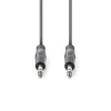 Nedis COTH23020GY15 félprofi audio kábel, 2 x 6,35mm sztereo jack dugó, hossz 1.5m, rugalmas