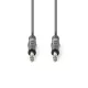 Nedis COTH23020GY15 félprofi audio kábel, 2 x 6,35mm sztereo jack dugó, hossz 1.5m, rugalmas