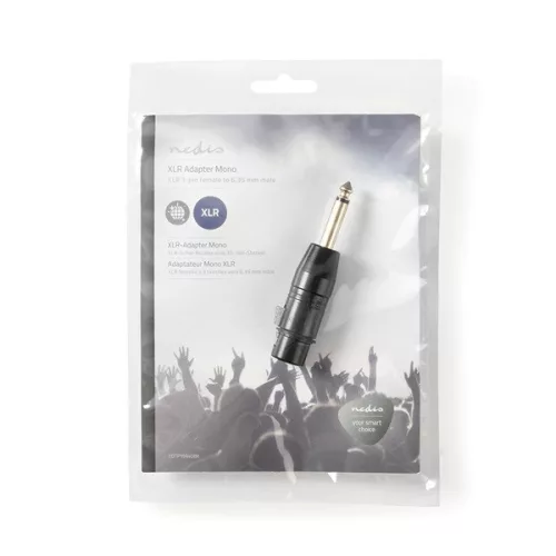 Nedis COTP15940BK 6,35 Jack dugó - 3P XLR aljzat adapter