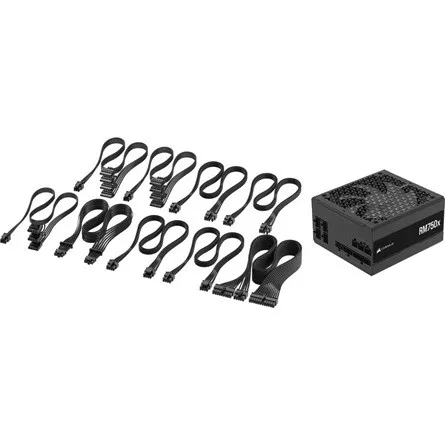 Corsair RMx Series, RM750x, 750 Watt, ATX 3.0, 80 PLUS GOLD Certified, Fully Modular Pow