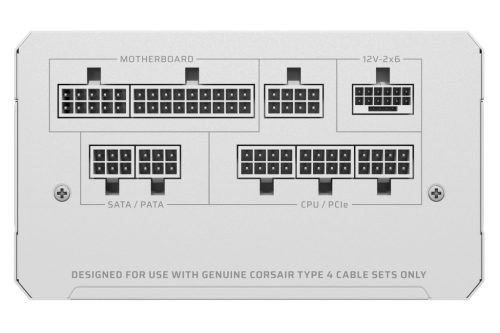Corsair RM1000e White RMe 1000 Watt Cybenetics Gold moduláris tápegység, fehér