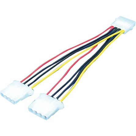 LogiLink Molex Power 4pin -> 2db Molex Power 4pin M/F tápkábel 0.2m