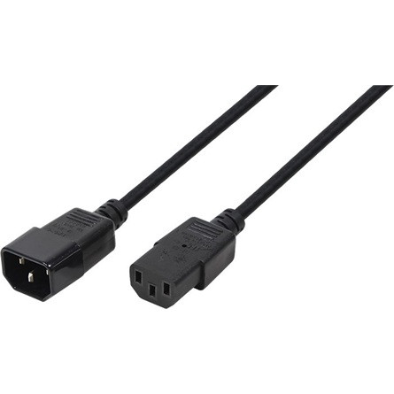 LogiLink C14 -> C13 M/F tápkábel 1.8m fekete