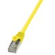 LogiLink CP1017S Cat5e F/UTP patch kábel - Sárga - 0,25m