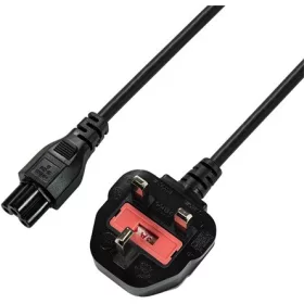   LogiLink villásdugó BS 1363 (UK) -> C5 M/F tápkábel 1.8m fekete