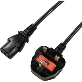   LogiLink villásdugó BS 1363 (UK) -> C13 M/F tápkábel 1.8m fekete