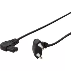   LogiLink villásdugó CEE 7/7 (EU) -> C7 M/F tápkábel 0.75m fekete 90°/90°