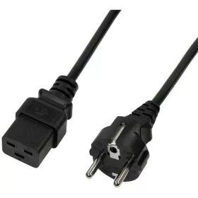   LogiLink villásdugó CEE 7/7 (EU) -> C19 M/F tápkábel 3m fekete
