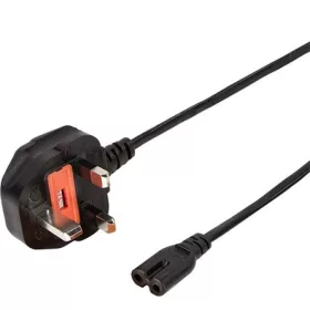   LogiLink villásdugó BS 1363 (UK) -> C7 M/F tápkábel 1.8m fekete
