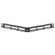 Panduit Patch Panel, 24 Port, Angled, All Metal, Black