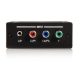 StarTech 4db RCA Jack stereo 3,5mm -> HDMI F/F konverter fekete