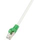 LogiLink PrimeLine RJ45 CAT6 S/FTP -> RJ45 CAT6 S/FTP M/M adatkábel 0.5m fehér crossover