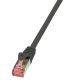 LogiLink RJ45 CAT6 SFTP M/M adatkábel 0.5m AWG27 fekete