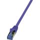 LogiLink PrimeLine RJ45 CAT6A S/FTP -> RJ45 CAT6A S/FTP M/M adatkábel 0.25m lila