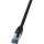 LogiLink PUR RJ45 CAT6A S/FTP -> RJ45 CAT6A S/FTP M/M adatkábel 30m fekete