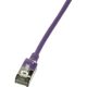 LogiLink SlimLine RJ45 CAT6A U/FTP -> RJ45 CAT6A U/FTP M/M adatkábel 0.3m lila