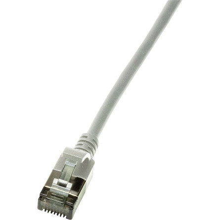 LogiLink SlimLine RJ45 CAT6A U/FTP -> RJ45 CAT6A U/FTP M/M adatkábel 1m szürke