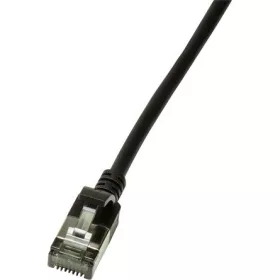   LogiLink SlimLine RJ45 CAT6A U/FTP -> RJ45 CAT6A U/FTP M/M adatkábel 1.5m fekete