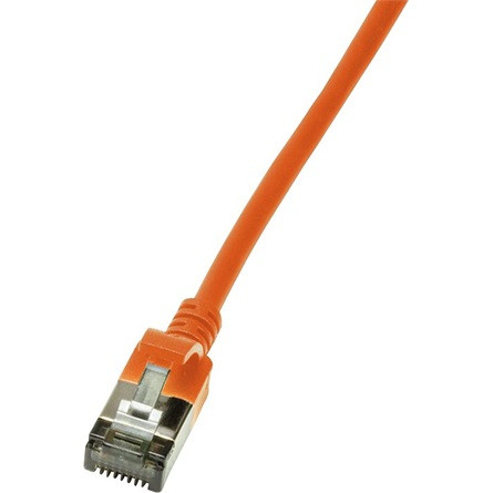 LogiLink SlimLine RJ45 CAT6A U/FTP -> RJ45 CAT6A U/FTP M/M adatkábel 5m narancssárga