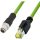 Logilink M12 CAT6A ipari patch kábel, PUR, M12 X-kódolt RJ45-re, 7,50 m