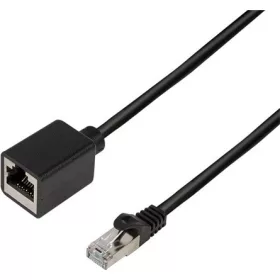   LogiLink Premium RJ45 CAT6A S/FTP -> RJ45 CAT6A S/FTP M/F adatkábel hosszabbító 2m fekete