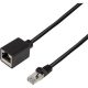 LogiLink Premium RJ45 CAT6A S/FTP -> RJ45 CAT6A S/FTP M/F adatkábel hosszabbító 2m fekete