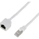 LogiLink Premium RJ45 CAT6A S/FTP -> RJ45 CAT6A S/FTP M/F adatkábel hosszabbító 10m fehér