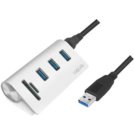 Delock CR0045 3-portos USB3.0 hub fehér SDXC microSDXC