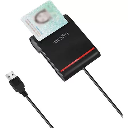 Logilink USB 2.0 kártyaolvasó, smart ID-hez, fekete