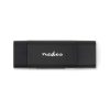 Nedis CRDRU2110BK USB2.0 - USBC kártyaolvasó microSD (TF) / microSDHC (TF) / microSDXC (TF) / SD / SDHC / SDXC
