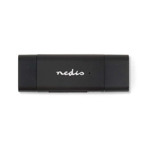 Nedis CRDRU2110BK USB2.0 - USBC kártyaolvasó microSD (TF) / microSDHC (TF) / microSDXC (TF) / SD / SDHC / SDXC