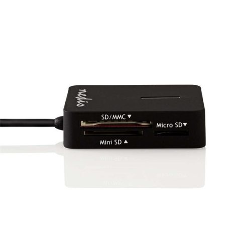 Nedis CRDRU2300BK kártyaolvasó minden az 1-ben, M2/MS/MS-PRO/MS-DUO(PRO)/MICRO-SD(HC)/SD(-HC)/MMC/RS-MMC/MINI-SD(-HC)
