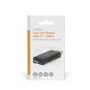 Nedis CRDRU3110BK USB3.2 Gen1 - USBC kártyaolvasó microSD (TF) / microSDHC (TF) / microSDXC (TF) / SD / SDHC / SDXC